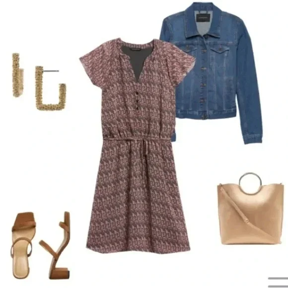 Banana Republic Flutter-Sleeve Fit-and-Fla… - Picture 5 of 9